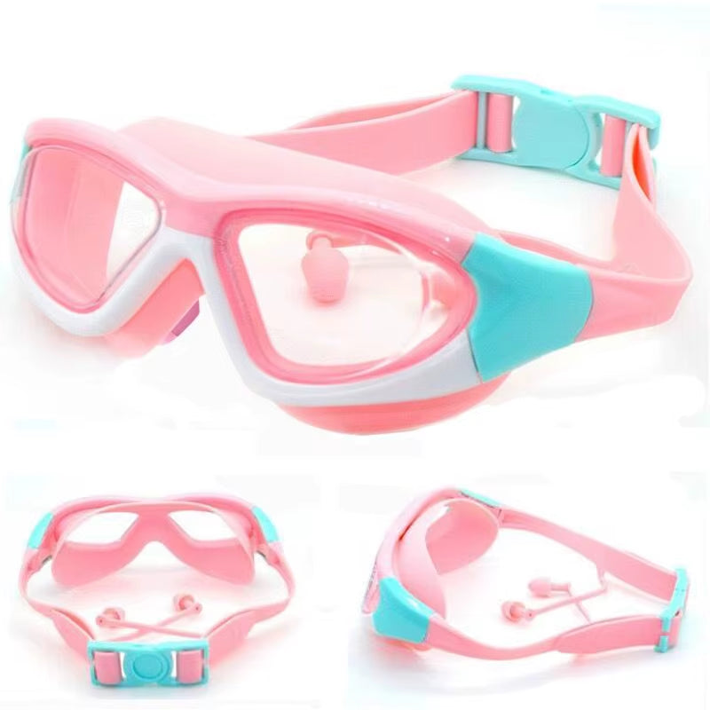 High-Definition Kids' Swimming Goggles – Anti-Fog, Large-Frame, Comfortable Silicone for Boys & Girls