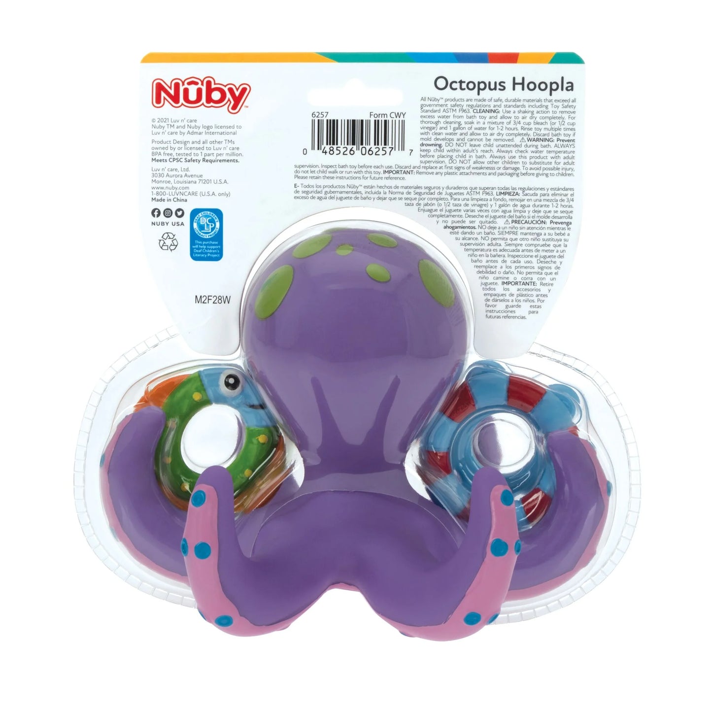 Nuby Octopus Hoopla Bath Toy – Fun & Interactive Bath Time Play for Kids (18+ Months)