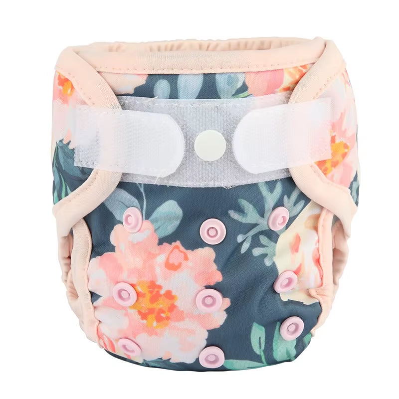 Sigzagor Newborn Cloth Diaper Cover – Hook & Loop with Double Gusset (4.4-10lbs, PUL Material)