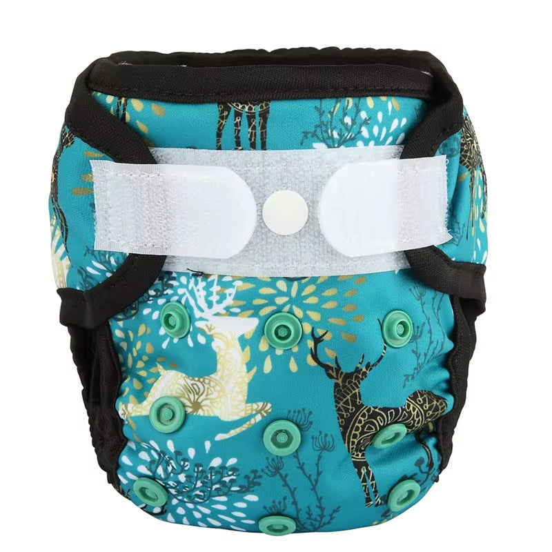 Sigzagor Newborn Cloth Diaper Cover – Hook & Loop with Double Gusset (4.4-10lbs, PUL Material)