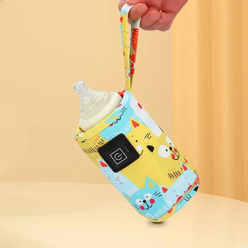 Portable USB Baby Bottle Warmer - Insulated Travel Bag for On-the-Go Feeding