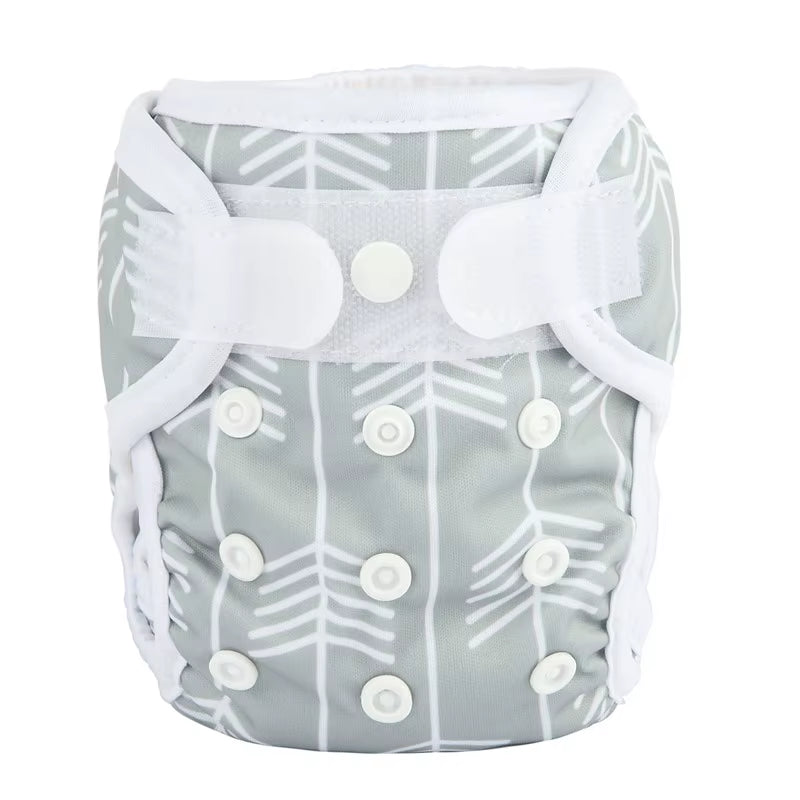 Sigzagor Newborn Cloth Diaper Cover – Hook & Loop with Double Gusset (4.4-10lbs, PUL Material)