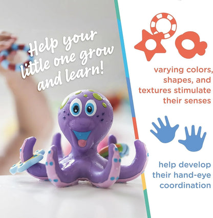 Nuby Octopus Hoopla Bath Toy – Fun & Interactive Bath Time Play for Kids (18+ Months)