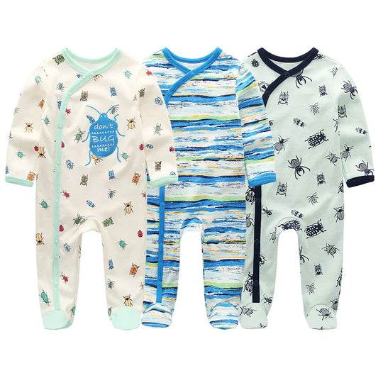 Unisex Baby Organic Cotton Footed Sleep & Play Pajamas – Long Sleeve Bodysuit for Newborns