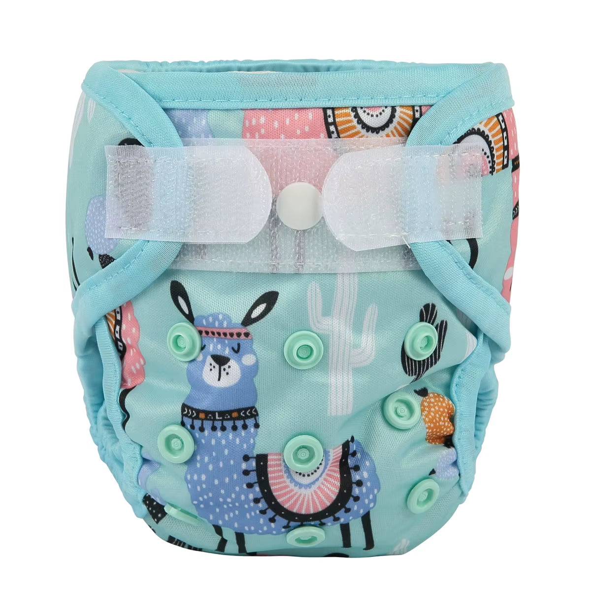 Sigzagor Newborn Cloth Diaper Cover – Hook & Loop with Double Gusset (4.4-10lbs, PUL Material)