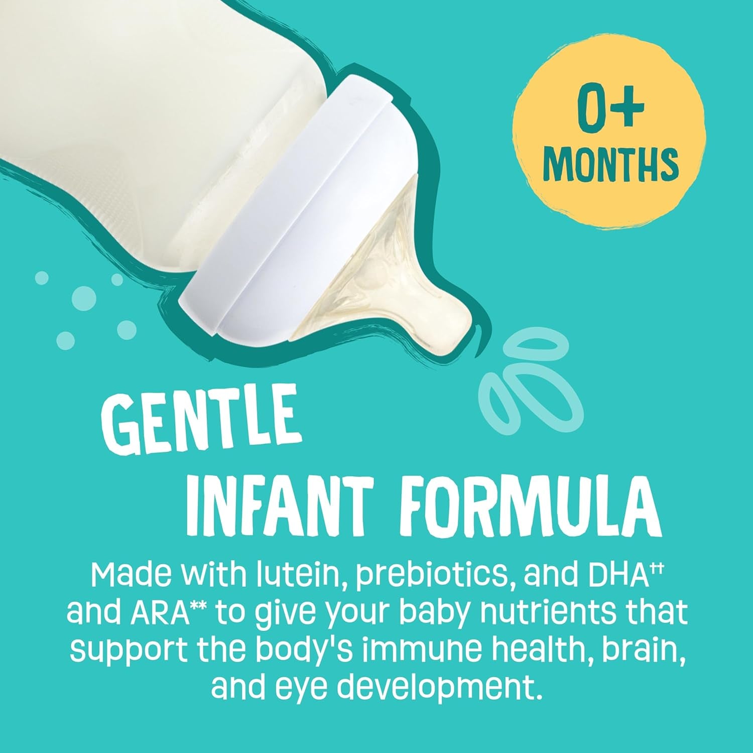 Organic Gentle Infant Formula – Milk-Based Powder with Iron, DHA & ARA for Babies 0-12 Months (21 oz)