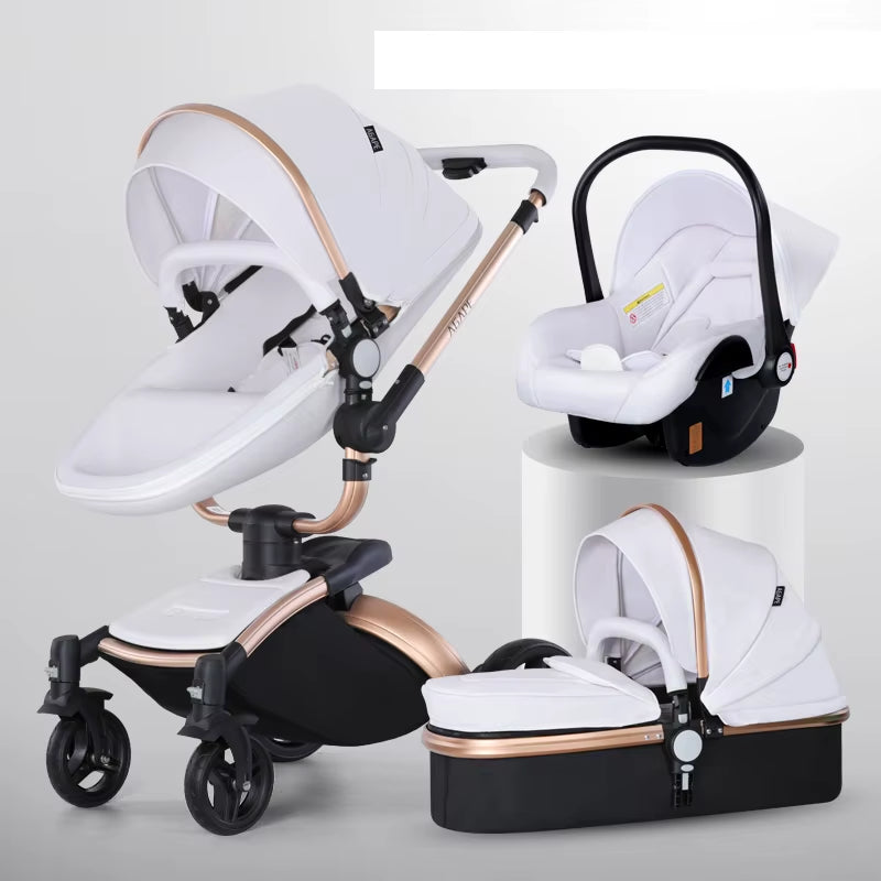 2025 Luxury Baby Stroller 3 in 1 Newborn Stroller Baby Car Carriange Shell Type Pushchair High Quality Baby Pram High Landscape