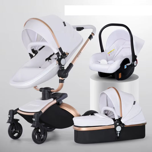 2025 Luxury Baby Stroller 3 in 1 Newborn Stroller Baby Car Carriange Shell Type Pushchair High Quality Baby Pram High Landscape