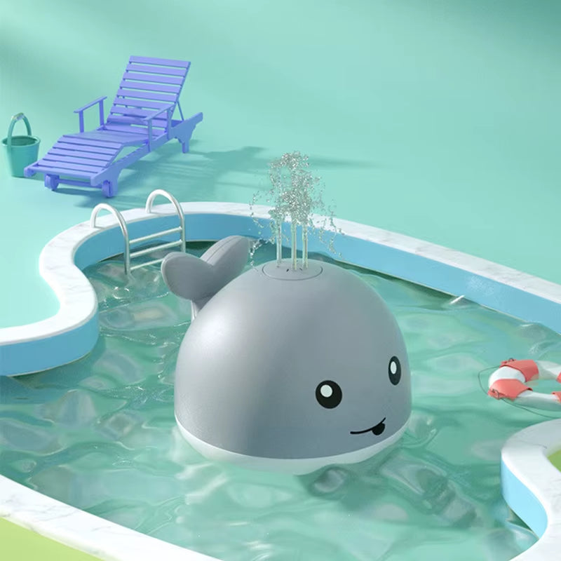 Electric Whale Bath Toy – Flashing Lights & Water Sprinkler Fun for Babies
