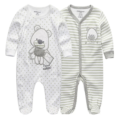 Unisex Baby Organic Cotton Footed Sleep & Play Pajamas – Long Sleeve Bodysuit for Newborns