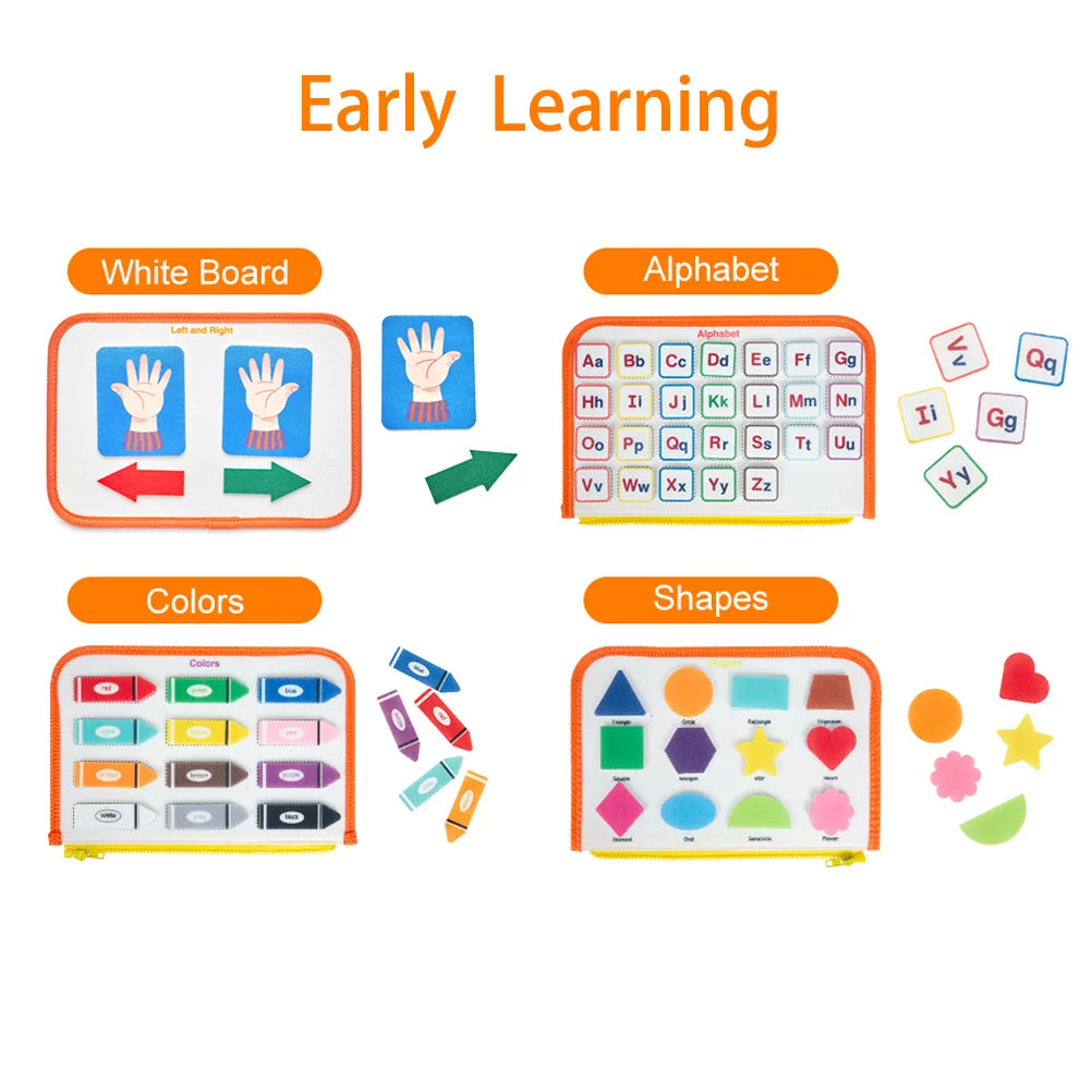 Montessori Busy Board – Educational Toy for Toddlers Ages 2-4, Portable Learning & Sensory Activity Board