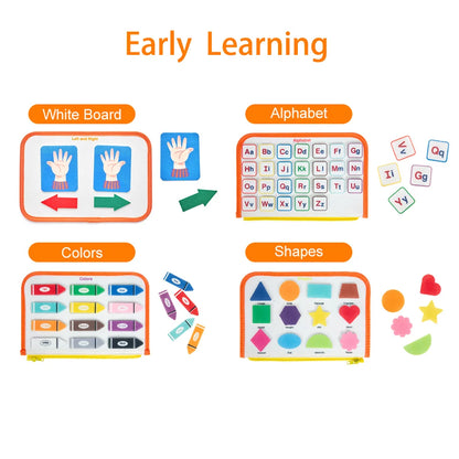 Montessori Busy Board – Educational Toy for Toddlers Ages 2-4, Portable Learning & Sensory Activity Board