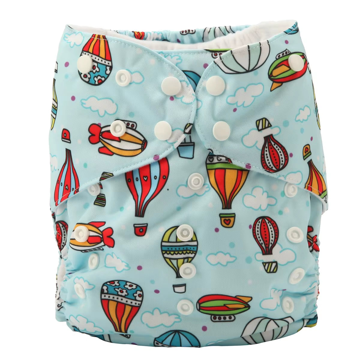 Sigzagor Newborn Cloth Diaper Cover – Hook & Loop with Double Gusset (4.4-10lbs, PUL Material)