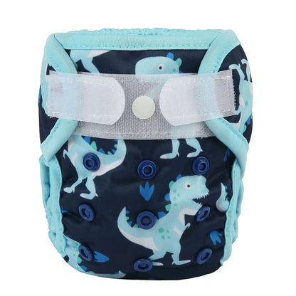 Sigzagor Newborn Cloth Diaper Cover – Hook & Loop with Double Gusset (4.4-10lbs, PUL Material)