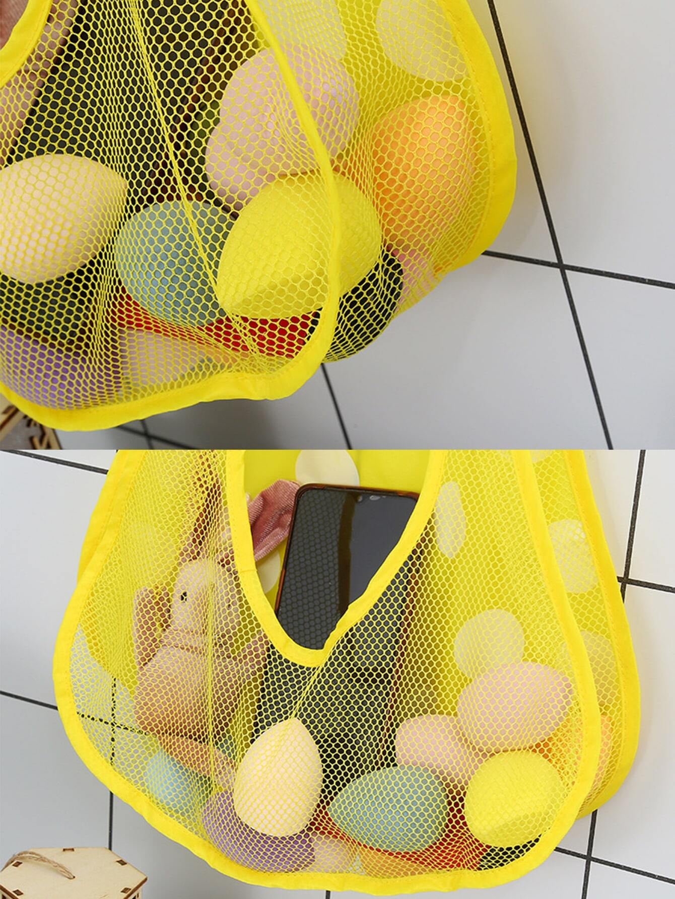  Kids Bath Toy Organizer Hanging Mesh with Suction Cups 