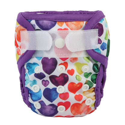 Sigzagor Newborn Cloth Diaper Cover – Hook & Loop with Double Gusset (4.4-10lbs, PUL Material)