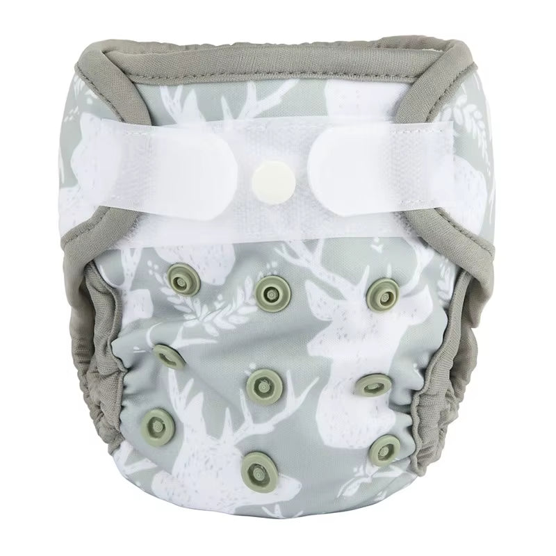 Sigzagor Newborn Cloth Diaper Cover – Hook & Loop with Double Gusset (4.4-10lbs, PUL Material)