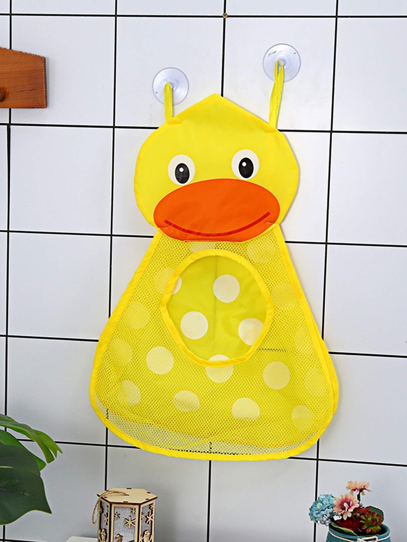  Kids Bath Toy Organizer Hanging Mesh with Suction Cups 