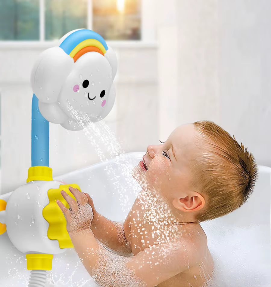 Baby Bath Shower Toy - Water Spray Cloud Faucet for Fun & Sensory Play