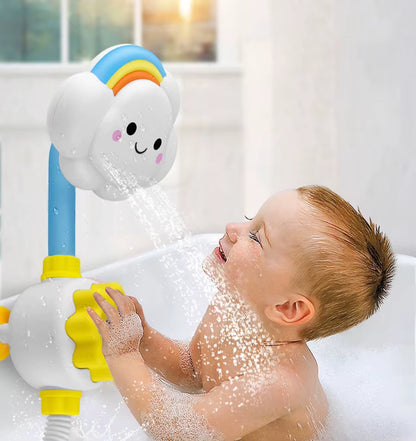 Baby Bath Shower Toy - Water Spray Cloud Faucet for Fun & Sensory Play