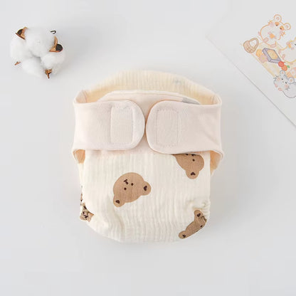 Summer Cotton Baby Reusable Training Pants – Cartoon Design for Infants & Toddlers