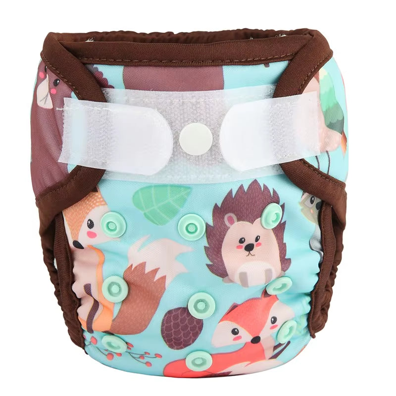 Sigzagor Newborn Cloth Diaper Cover – Hook & Loop with Double Gusset (4.4-10lbs, PUL Material)