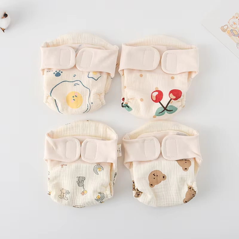 Summer Cotton Baby Reusable Training Pants – Cartoon Design for Infants & Toddlers