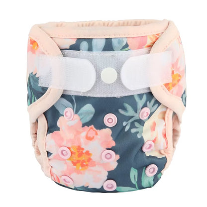 Sigzagor Newborn Cloth Diaper Cover – Hook & Loop with Double Gusset (4.4-10lbs, PUL Material)