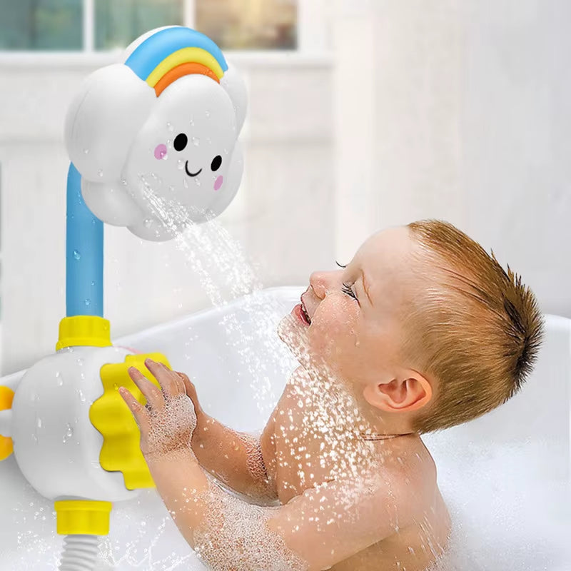 Baby Bath Shower Toy - Water Spray Cloud Faucet for Fun & Sensory Play