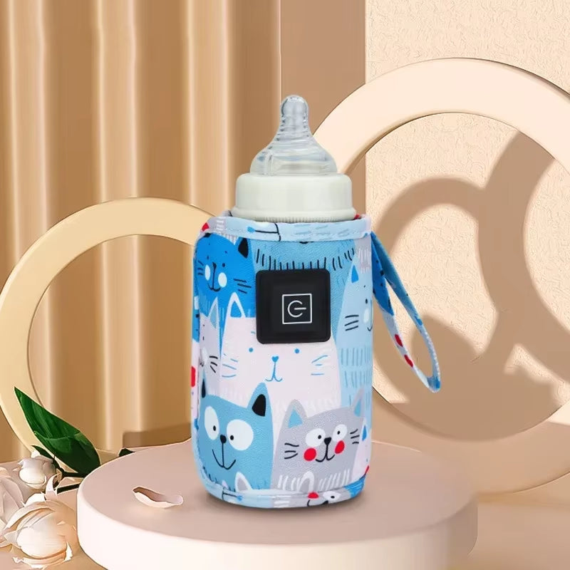 Portable USB Baby Bottle Warmer - Insulated Travel Bag for On-the-Go Feeding
