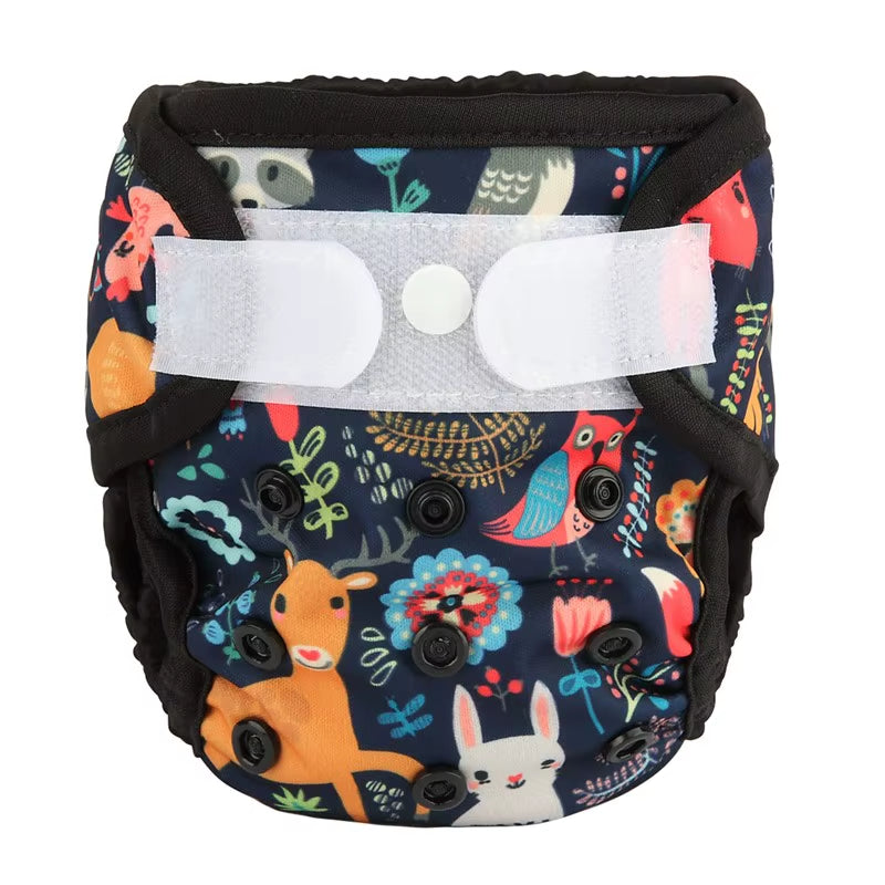 Sigzagor Newborn Cloth Diaper Cover – Hook & Loop with Double Gusset (4.4-10lbs, PUL Material)