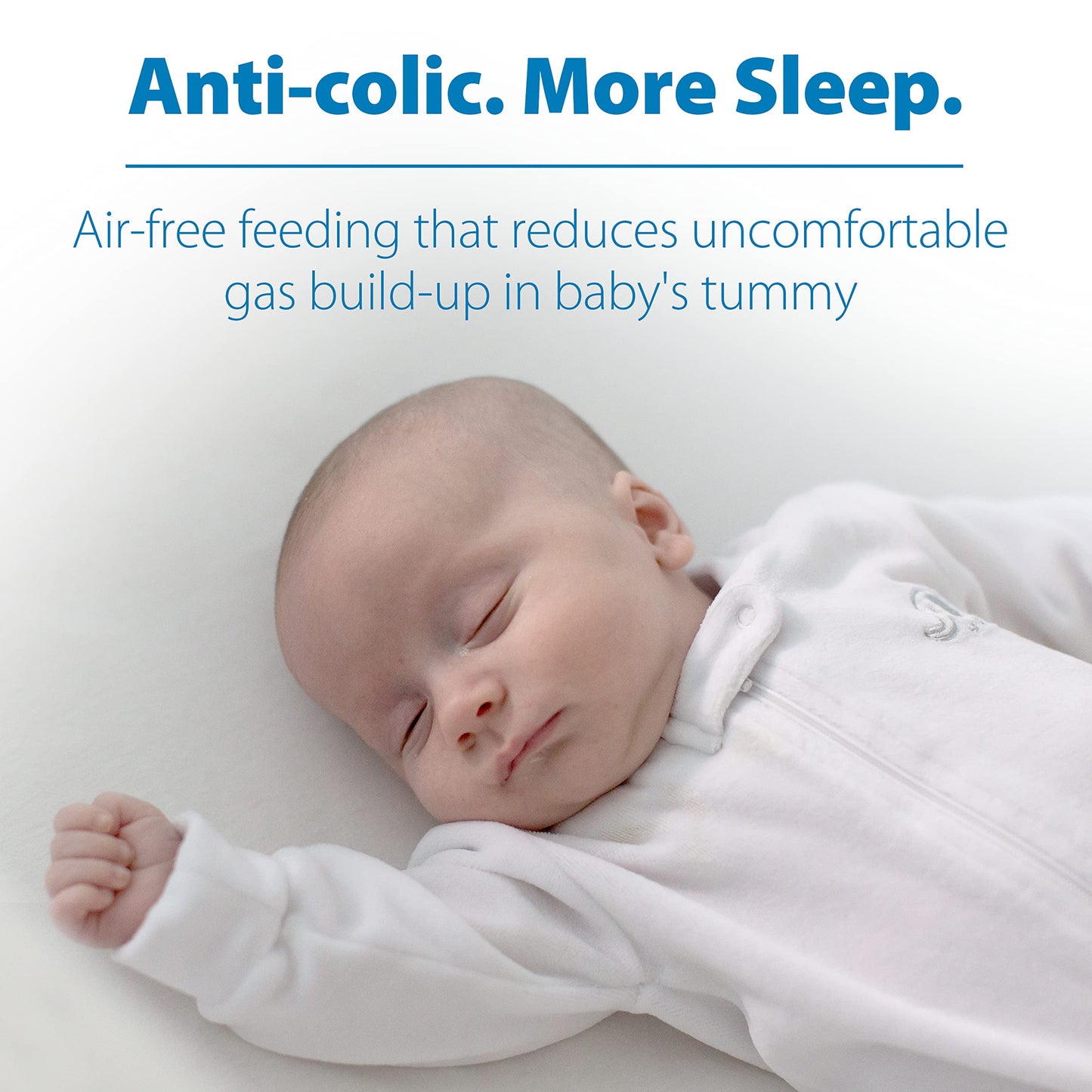 Natural Flow Anti-Colic Options+ Wide-Neck Glass Baby Bottles 9 Oz/270 Ml, with Level 1 Slow Flow Nipple, 3 Pack, 0M+ C24