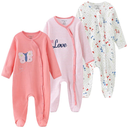 Unisex Baby Organic Cotton Footed Sleep & Play Pajamas – Long Sleeve Bodysuit for Newborns