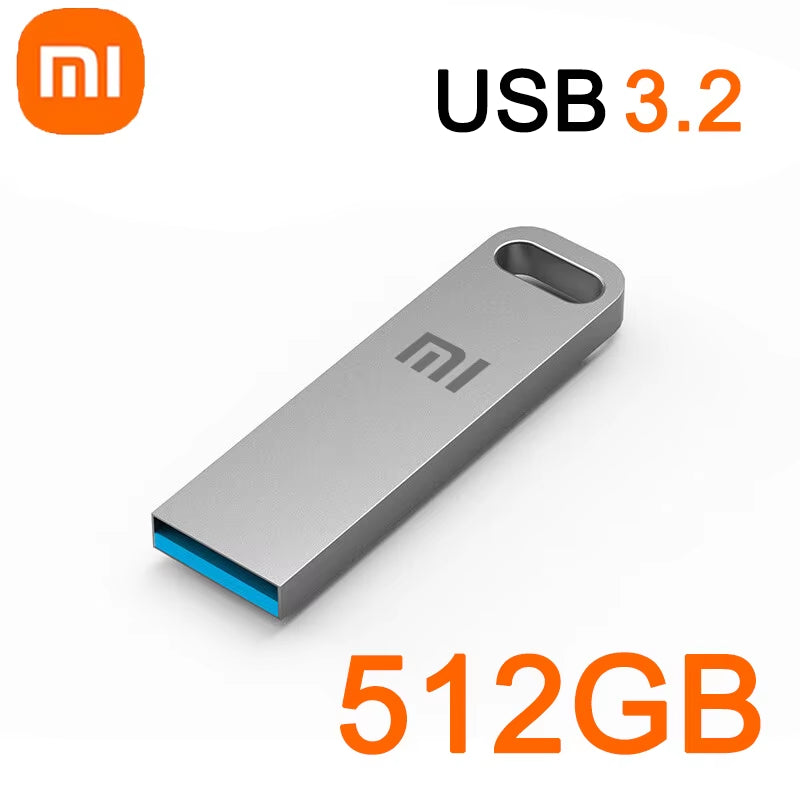 2TB USB 3.2 Flash Drive High Speed Metal U Disk Type C Memory Stick Waterproof SSD Storage PC Phone Data Transfer Portable