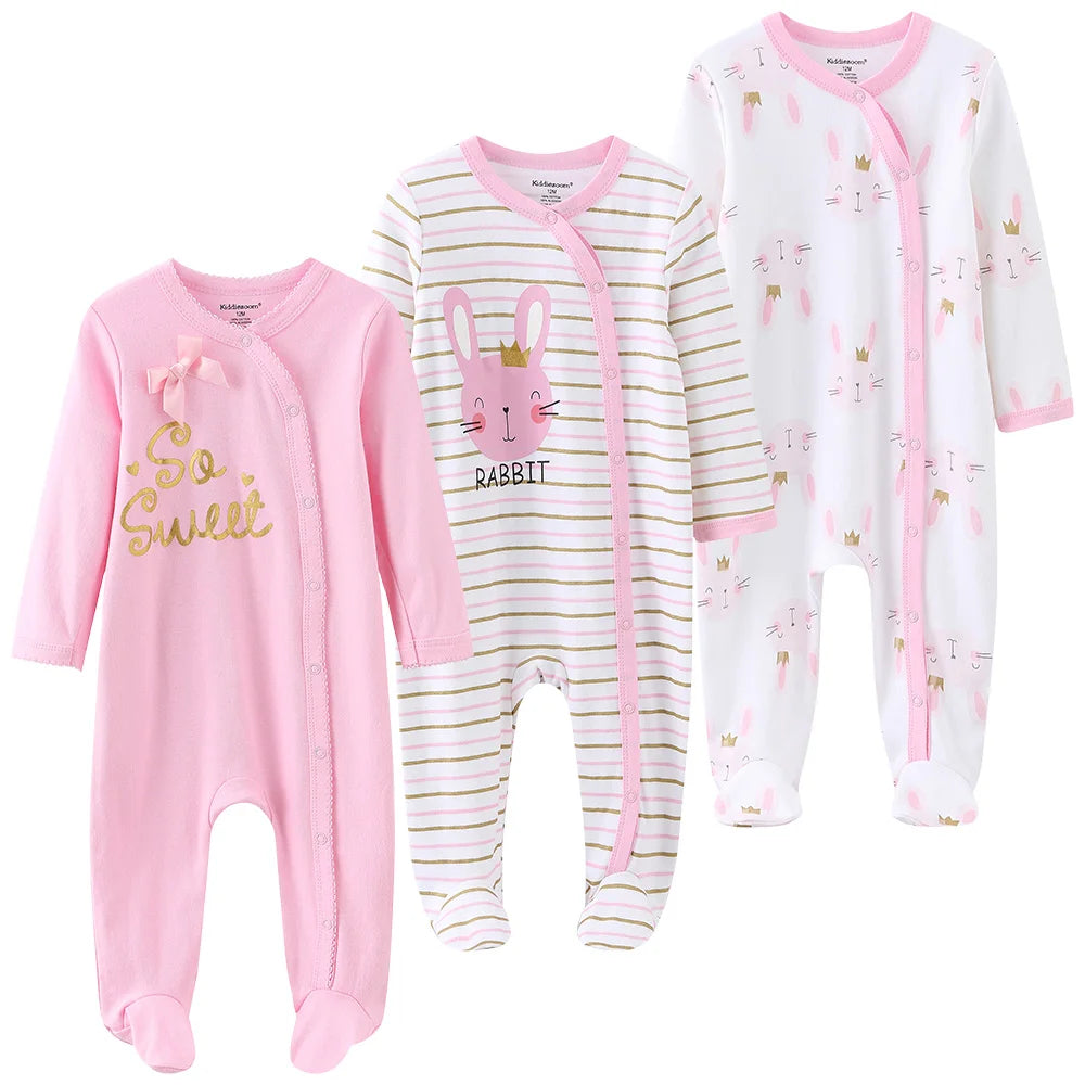 Unisex Baby Organic Cotton Footed Sleep & Play Pajamas – Long Sleeve Bodysuit for Newborns