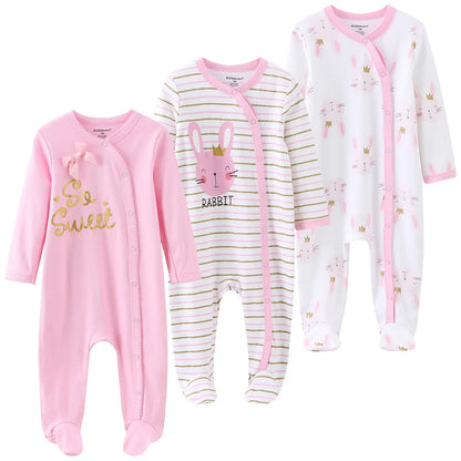 Unisex Baby Organic Cotton Footed Sleep & Play Pajamas – Long Sleeve Bodysuit for Newborns