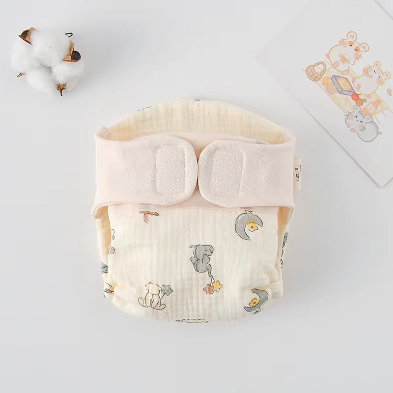 Summer Cotton Baby Reusable Training Pants – Cartoon Design for Infants & Toddlers