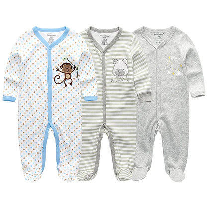 Unisex Baby Organic Cotton Footed Sleep & Play Pajamas – Long Sleeve Bodysuit for Newborns