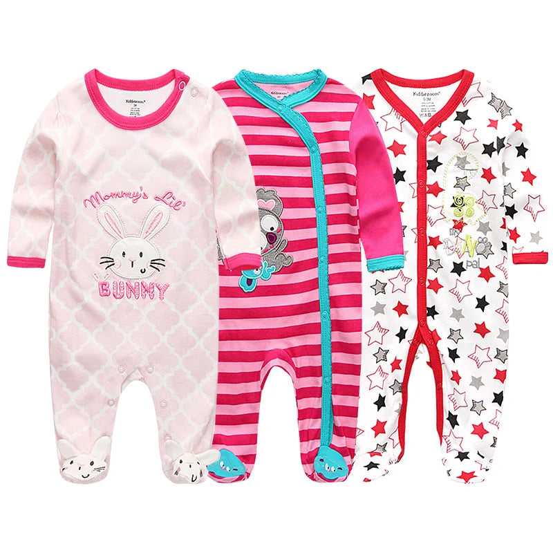 Unisex Baby Organic Cotton Footed Sleep & Play Pajamas – Long Sleeve Bodysuit for Newborns