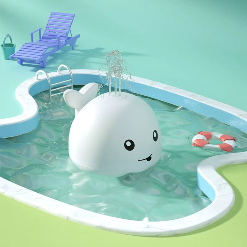 Electric Whale Bath Toy – Flashing Lights & Water Sprinkler Fun for Babies