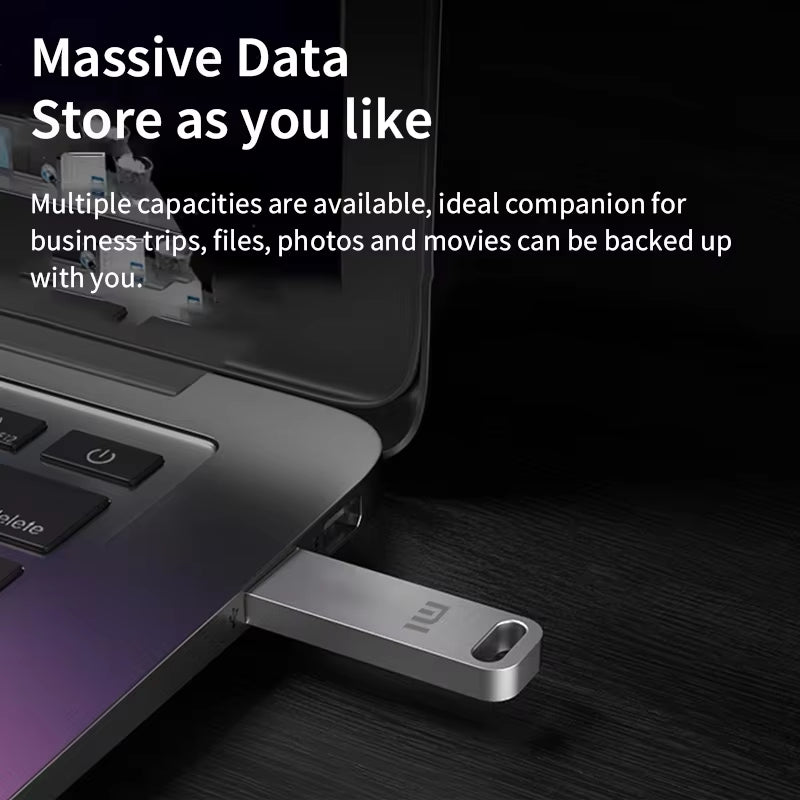 2TB USB 3.2 Flash Drive High Speed Metal U Disk Type C Memory Stick Waterproof SSD Storage PC Phone Data Transfer Portable