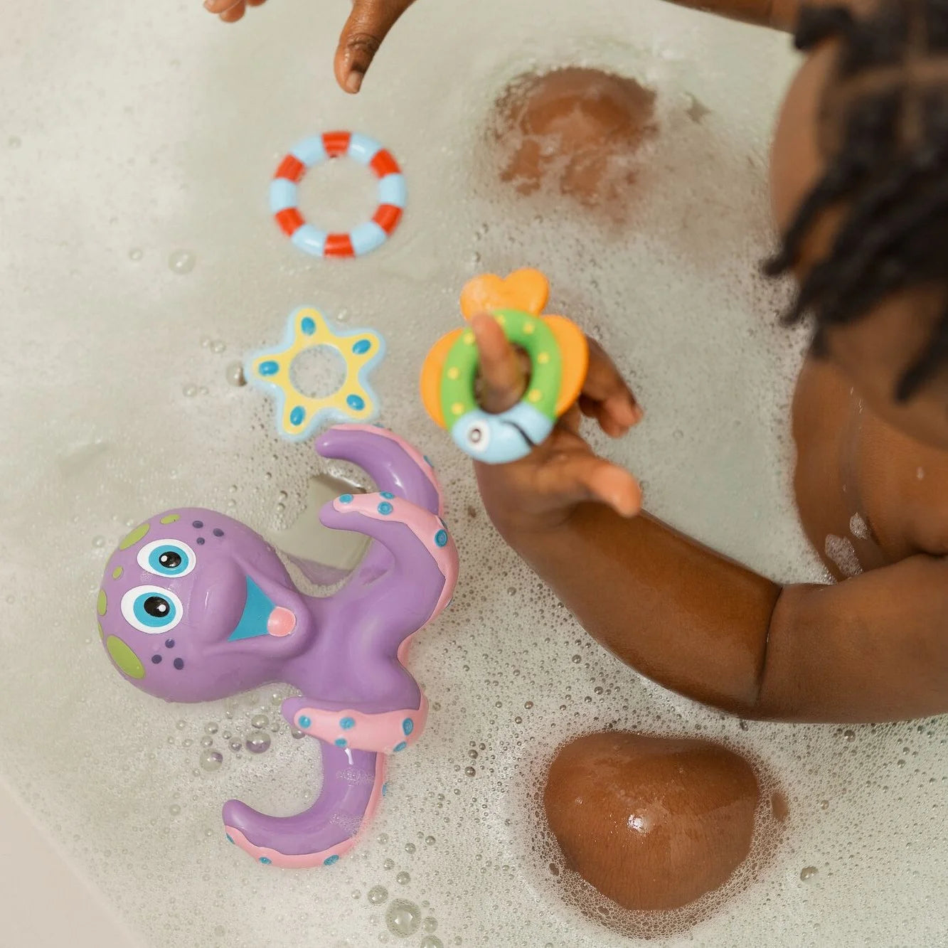 Nuby Octopus Hoopla Bath Toy – Fun & Interactive Bath Time Play for Kids (18+ Months)
