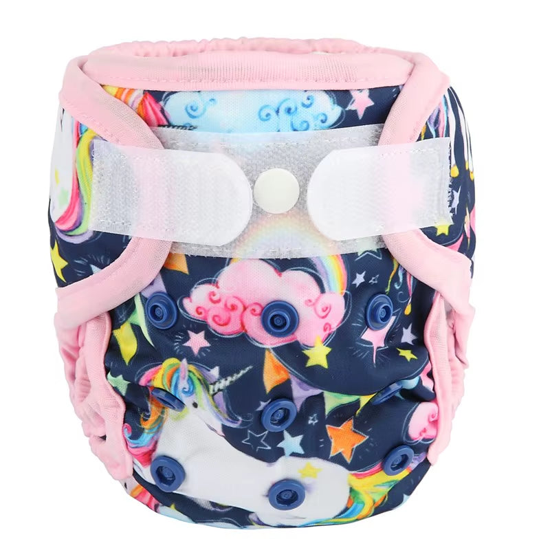 Sigzagor Newborn Cloth Diaper Cover – Hook & Loop with Double Gusset (4.4-10lbs, PUL Material)