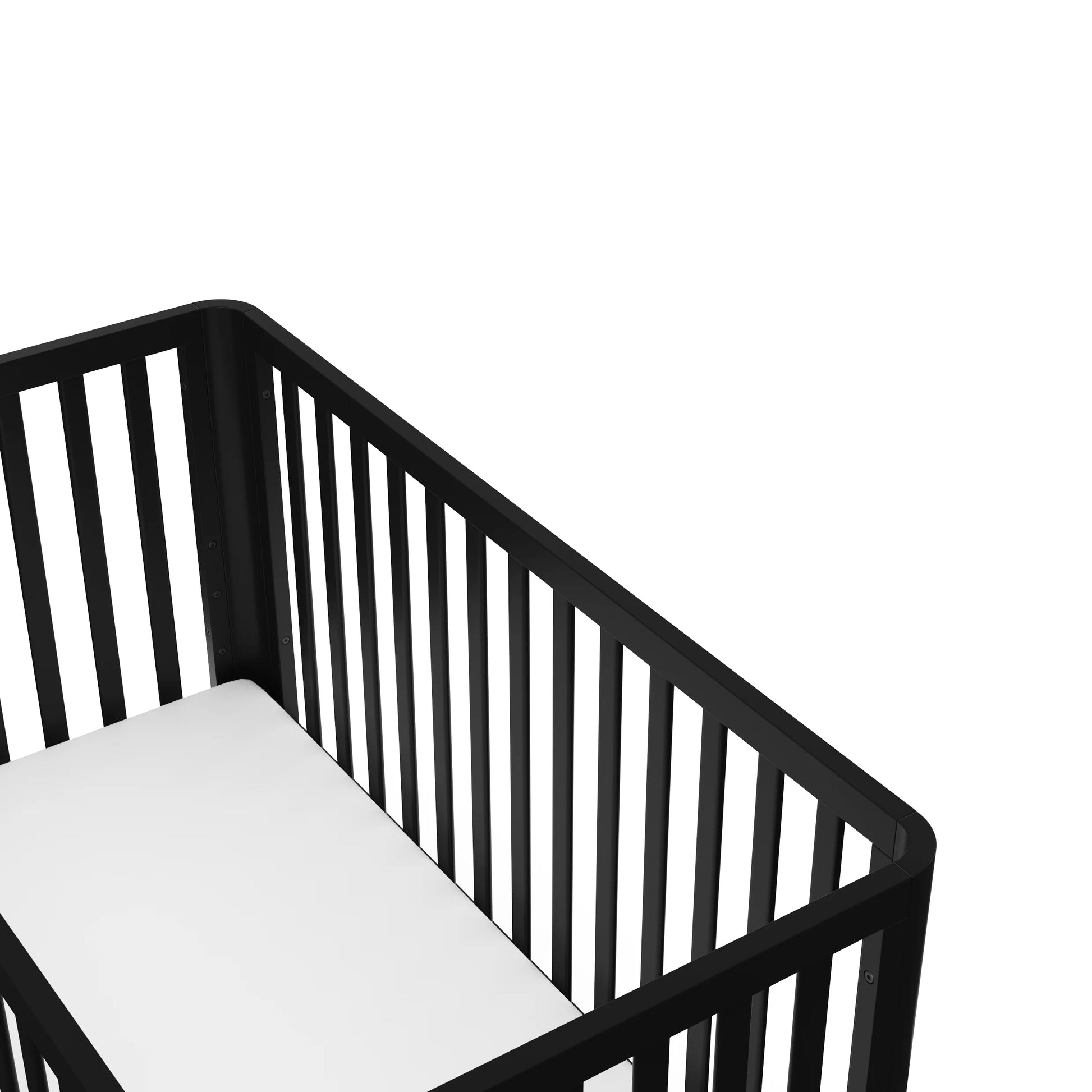 Santos 3-in-1 Convertible Baby Crib - Stylish Black & Natural Design