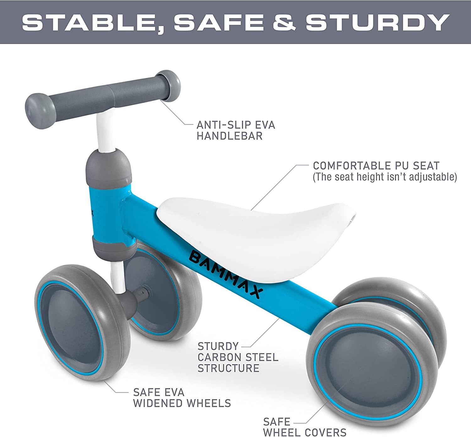 Tykebike® Toddler & Baby Balance Bike - Safe & Easy Ride-On Toy for Indoor/Outdoor Fun!