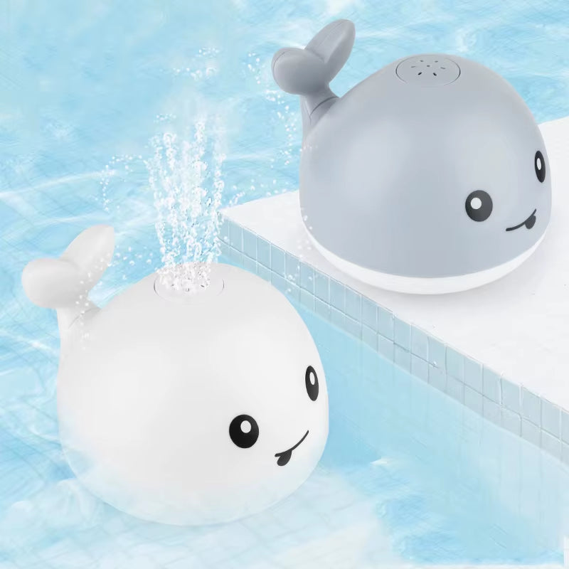 Electric Whale Bath Toy – Flashing Lights & Water Sprinkler Fun for Babies