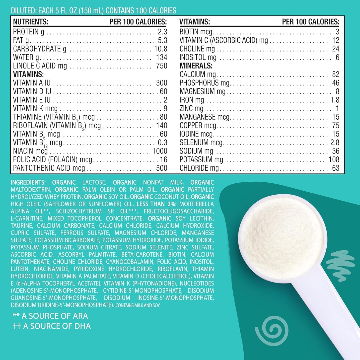Organic Gentle Infant Formula – Milk-Based Powder with Iron, DHA & ARA for Babies 0-12 Months (21 oz)