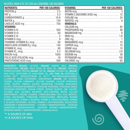 Organic Gentle Infant Formula – Milk-Based Powder with Iron, DHA & ARA for Babies 0-12 Months (21 oz)