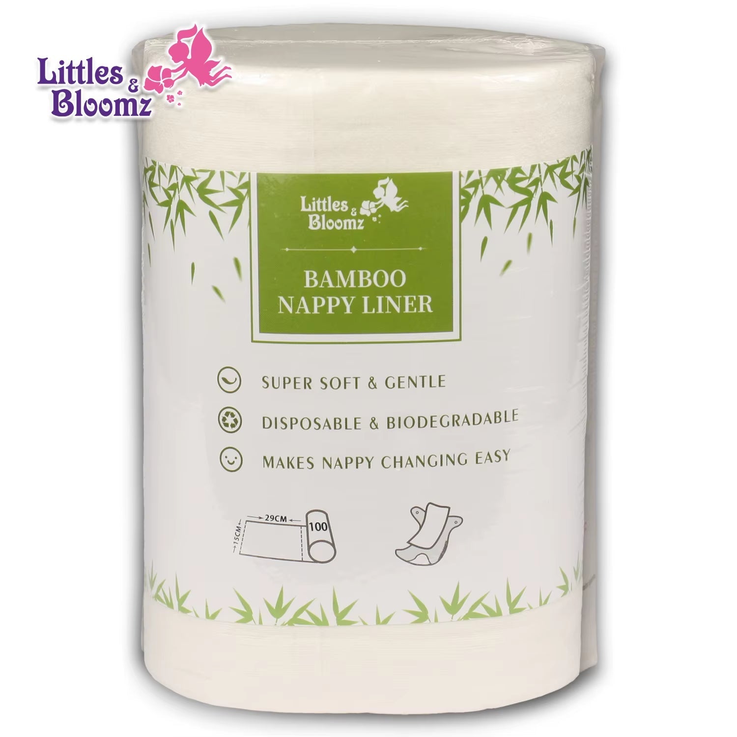 Baby Flushable Biodegradable Bamboo Diaper Liners – Disposable Inserts for Cloth Nappies