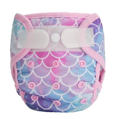 Sigzagor Newborn Cloth Diaper Cover – Hook & Loop with Double Gusset (4.4-10lbs, PUL Material)